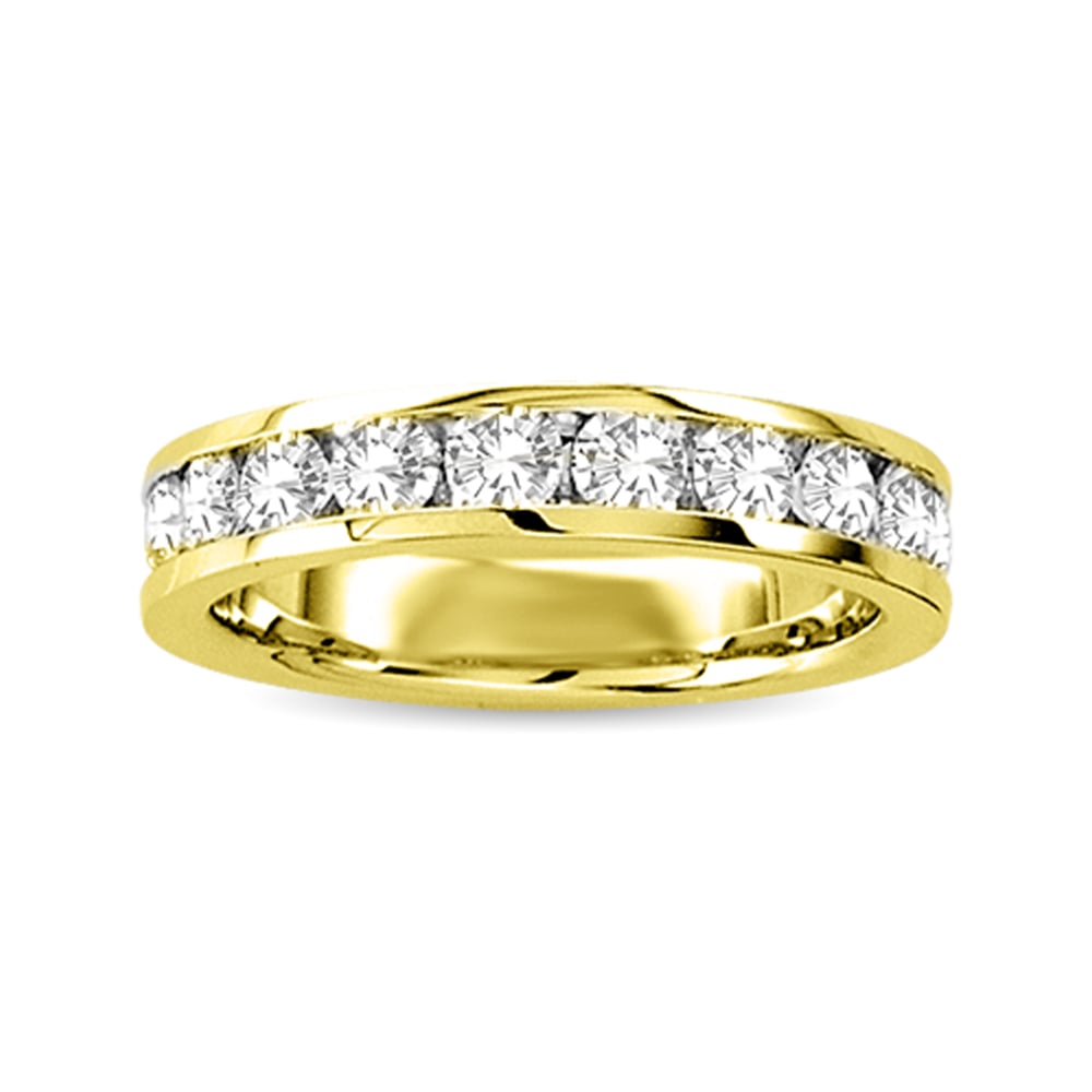 Diamond Machine Band 1/20 Ct.tw Round-cut 10K Yellow Gold