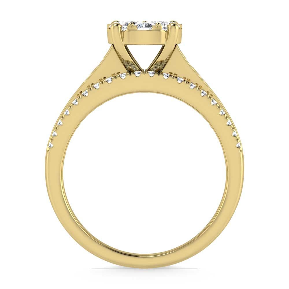 10K Yellow Gold 1 Ct.Tw. Diamond Engagement Ring