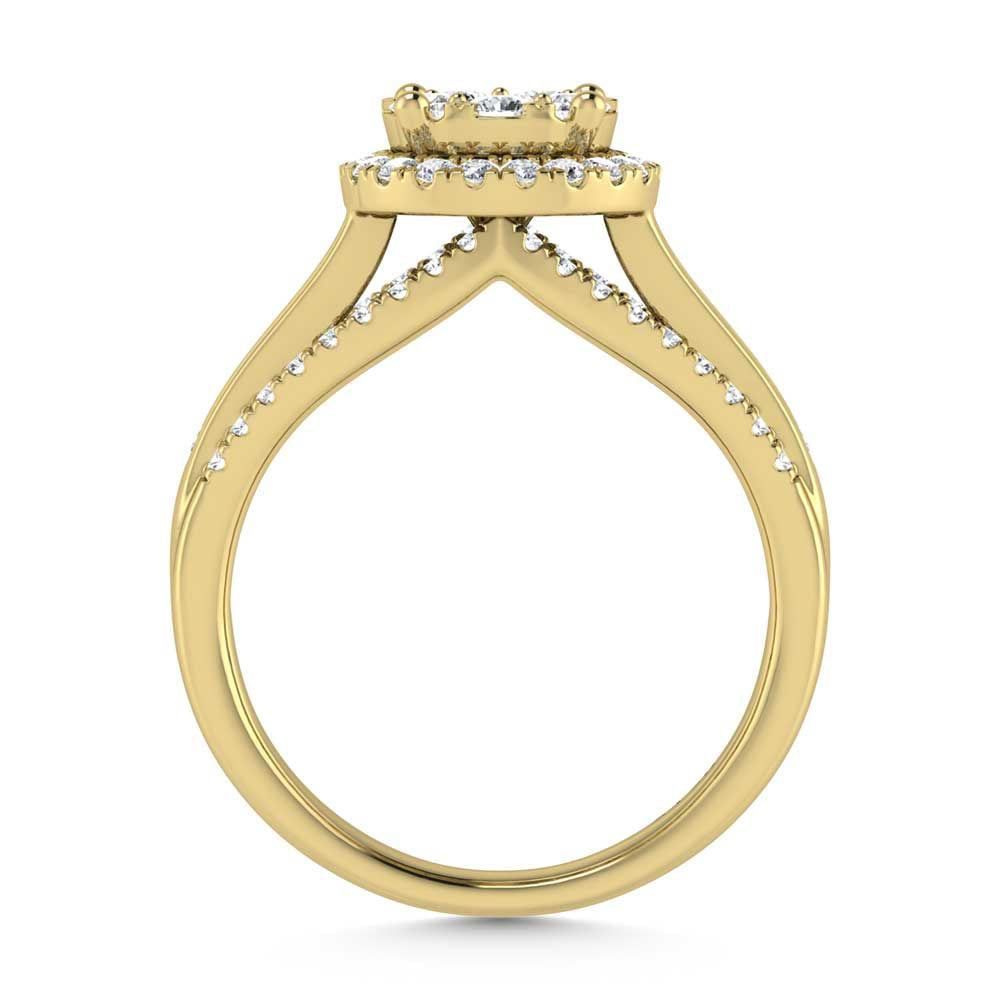 14K Yellow Gold 2 Ct.Tw. Diamond Engagement Ring
