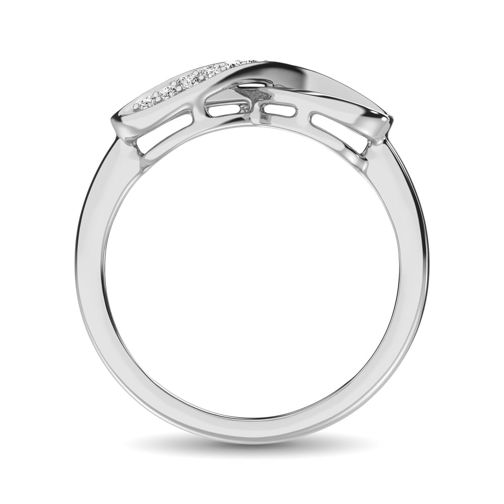 10K White Gold 1/10 Ct.Tw. Diamond Infinity Ring