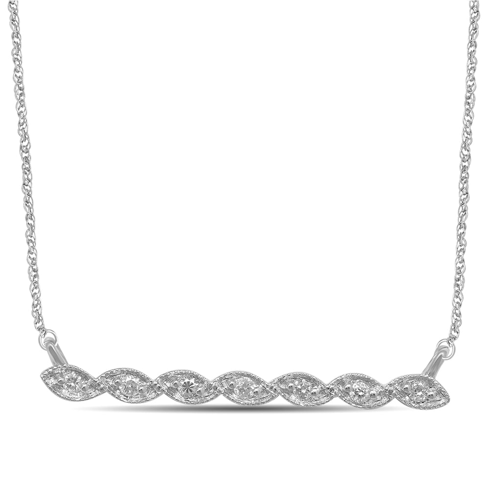 10K White Gold 1/20 Ct.tw Diamond Fashion Necklace