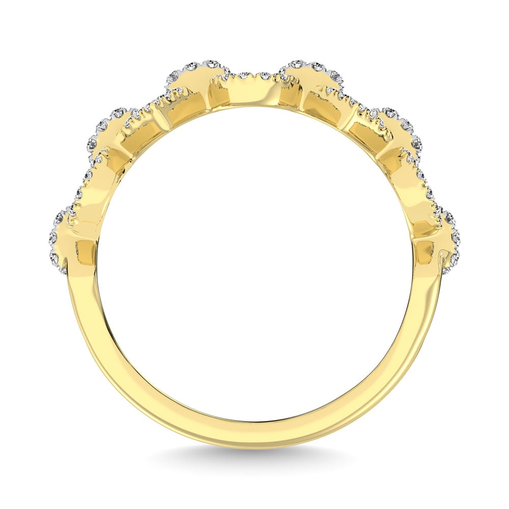 14K Yellow Gold 1/4 Ct.Tw. Diamond Fashion Ring