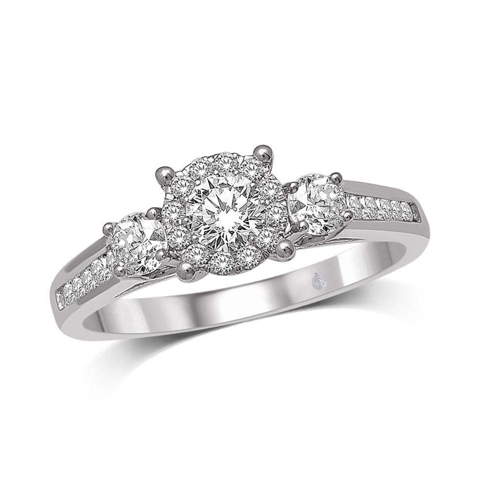 14K White Gold 5/8 Ct.Tw. Diamond Engagement Ring