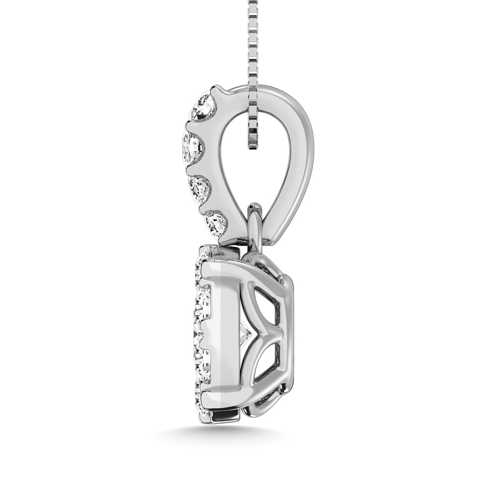 14K White Gold 1 1/2 Ct.tw Diamond Fashion Pendant