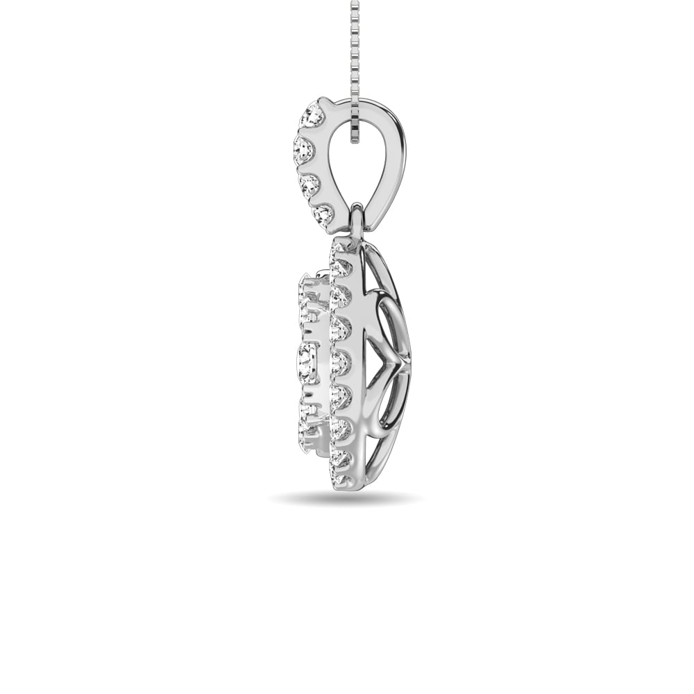 14K White Gold 5/8 Ct.tw Diamond Fashion Pendant
