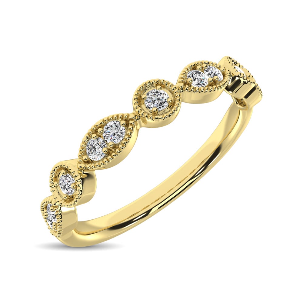 Diamond Stackable Band 1/10 Ct.tw in 10K Yellow Gold