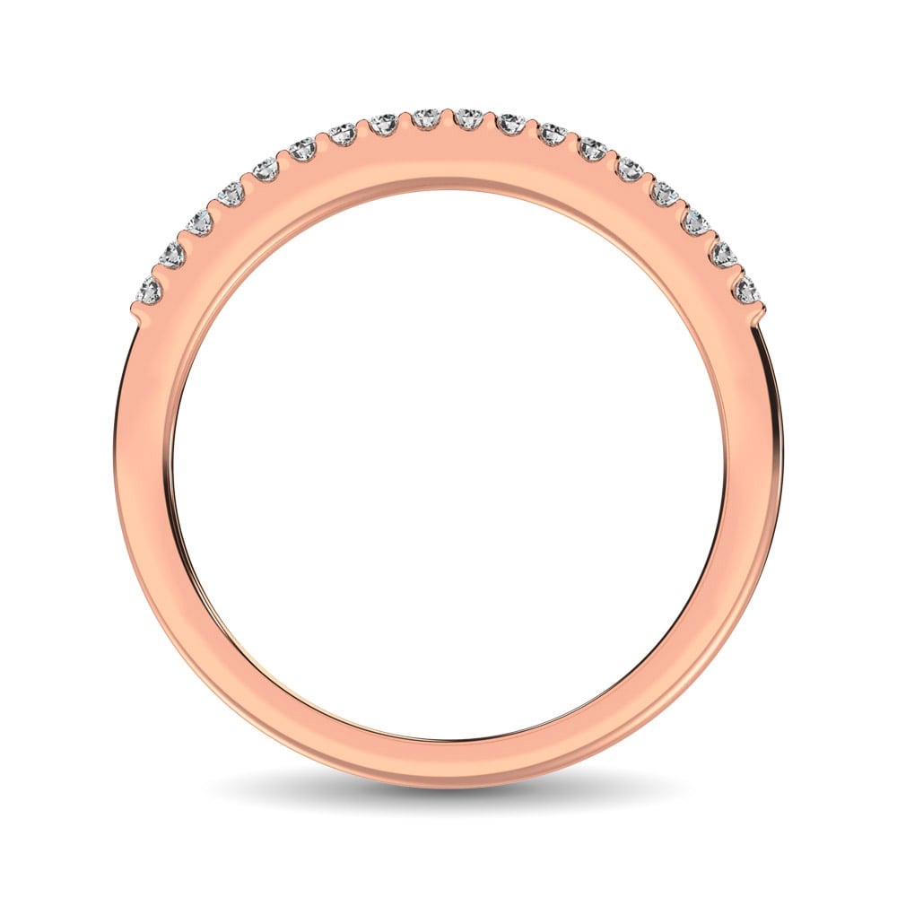 10K Rose Gold 1/10 Ct.tw Diamond Wedding Ring