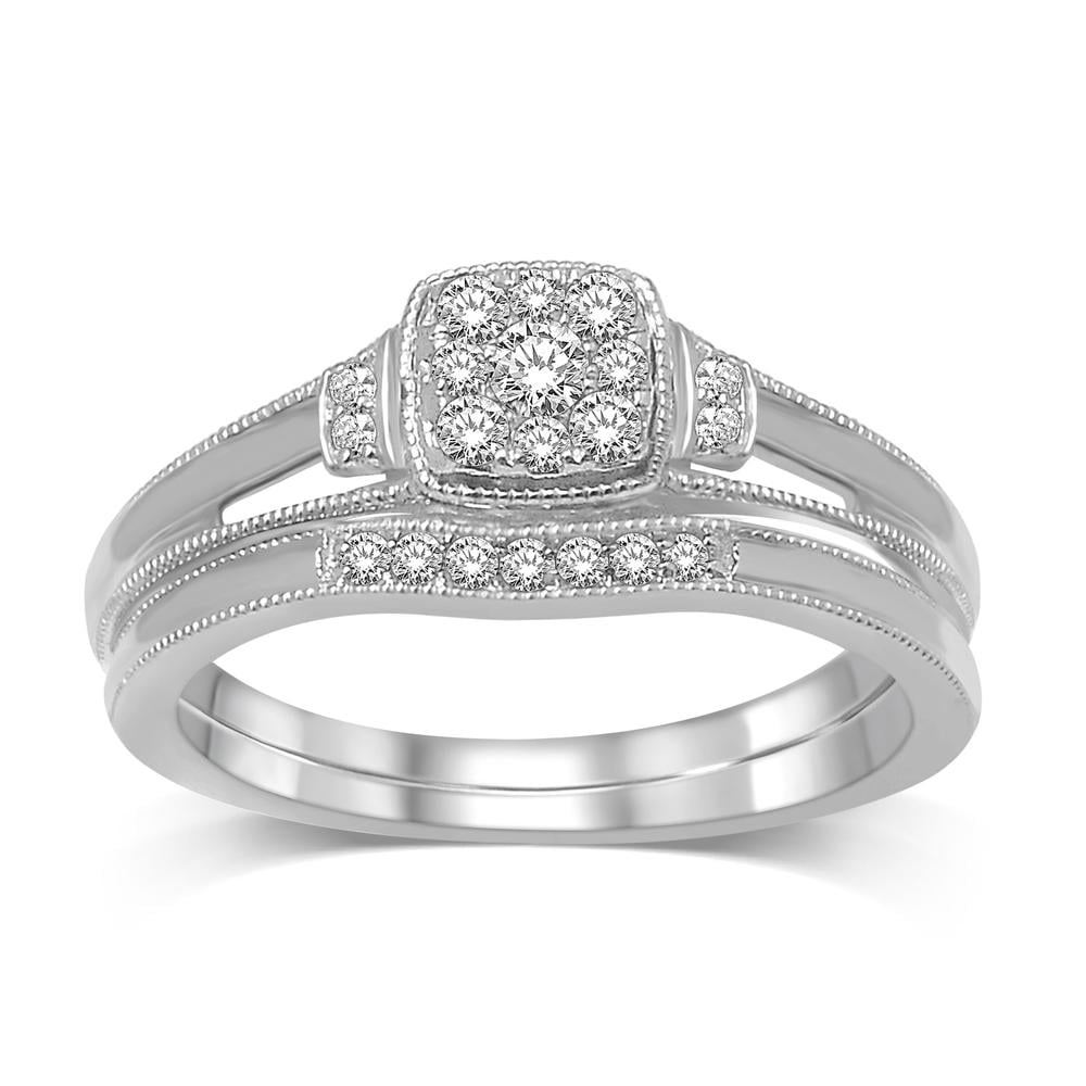10K White Gold 1/5 Ct.tw Diamond Bridal Ring