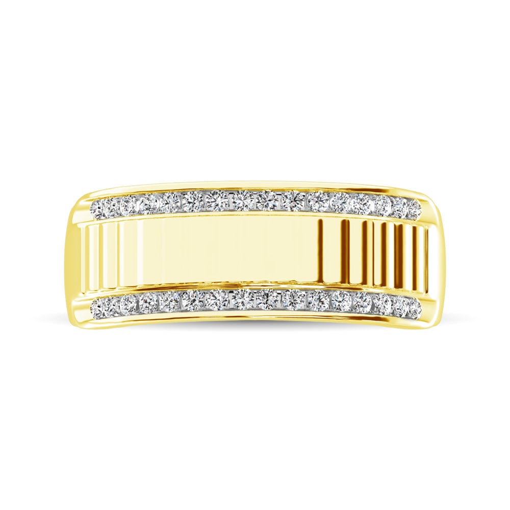 Diamond 1/3 Ct.Tw. Fusion Men?s Band in 10K Yellow Gold