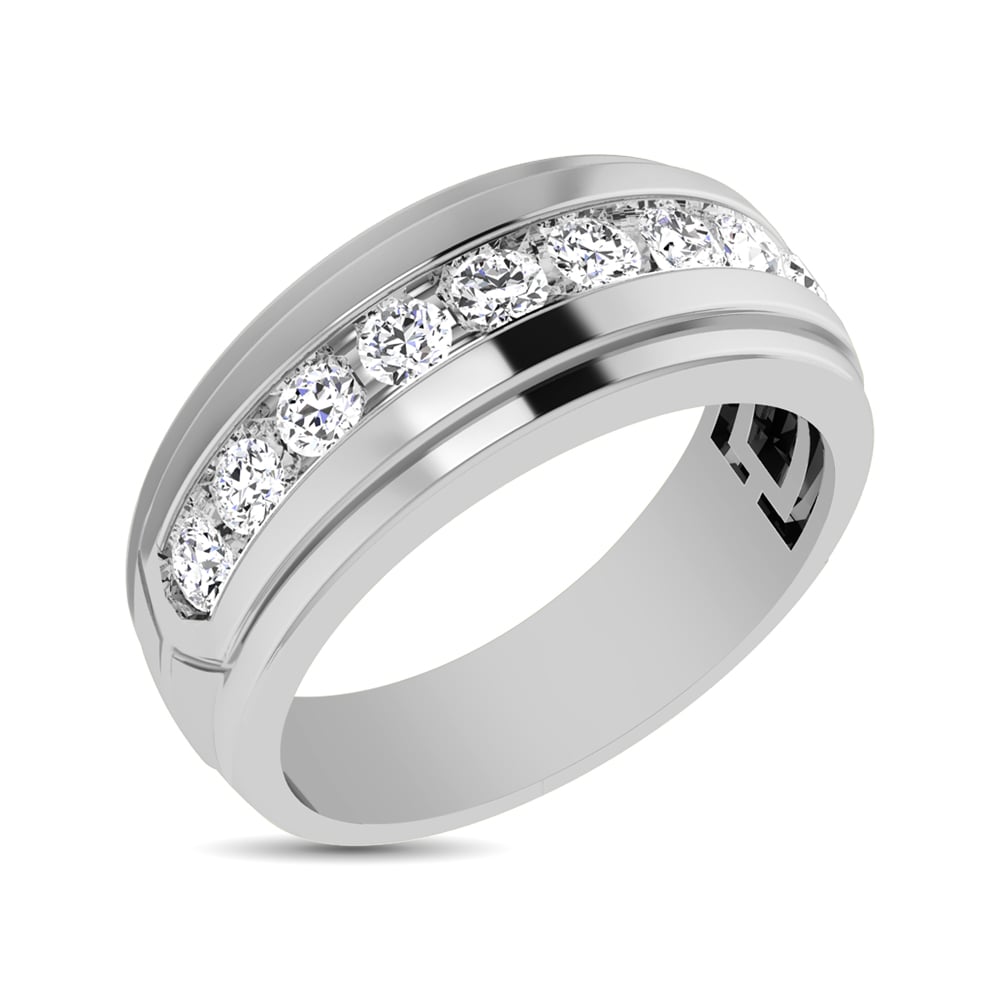 Diamond 1/4 Ct.tw Comfort Fit Men?s Band
