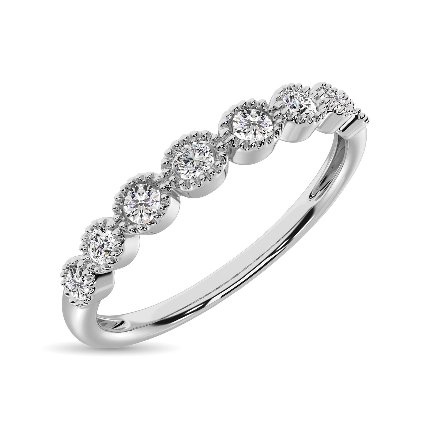 Diamond 1/6 Ct.Tw. Stack Band in 10K White Gold