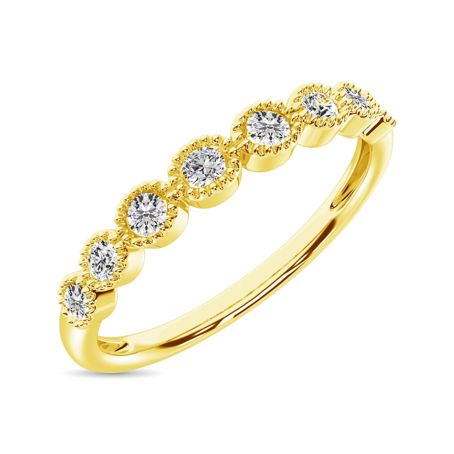 Diamond 1/6 Ct.Tw. Stack Band in 10K Yellow Gold