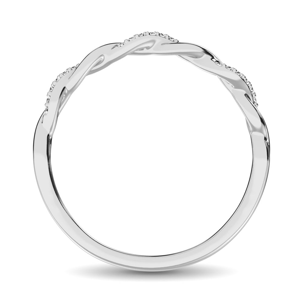 10K White Gold 1/20 Ct.tw Diamond Anniversary Band