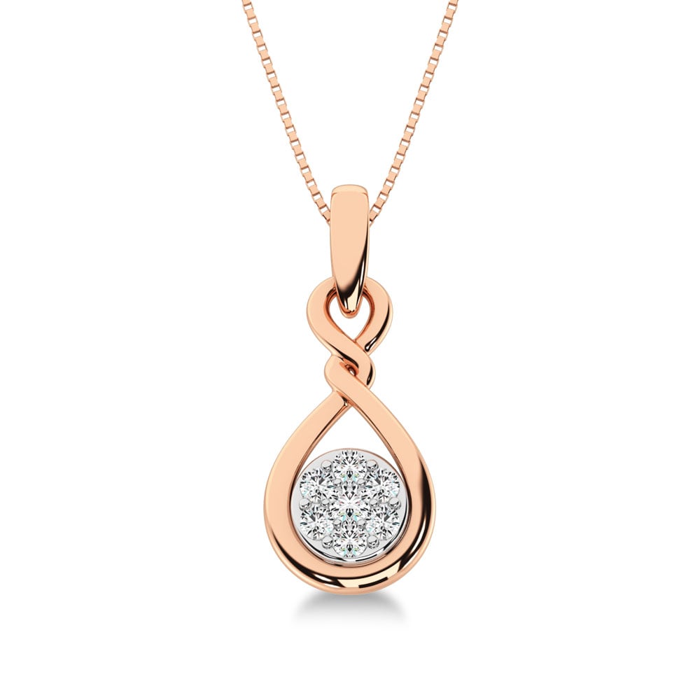 10K Rose Gold 1/4 Ct.Tw. Infinity Pendant
