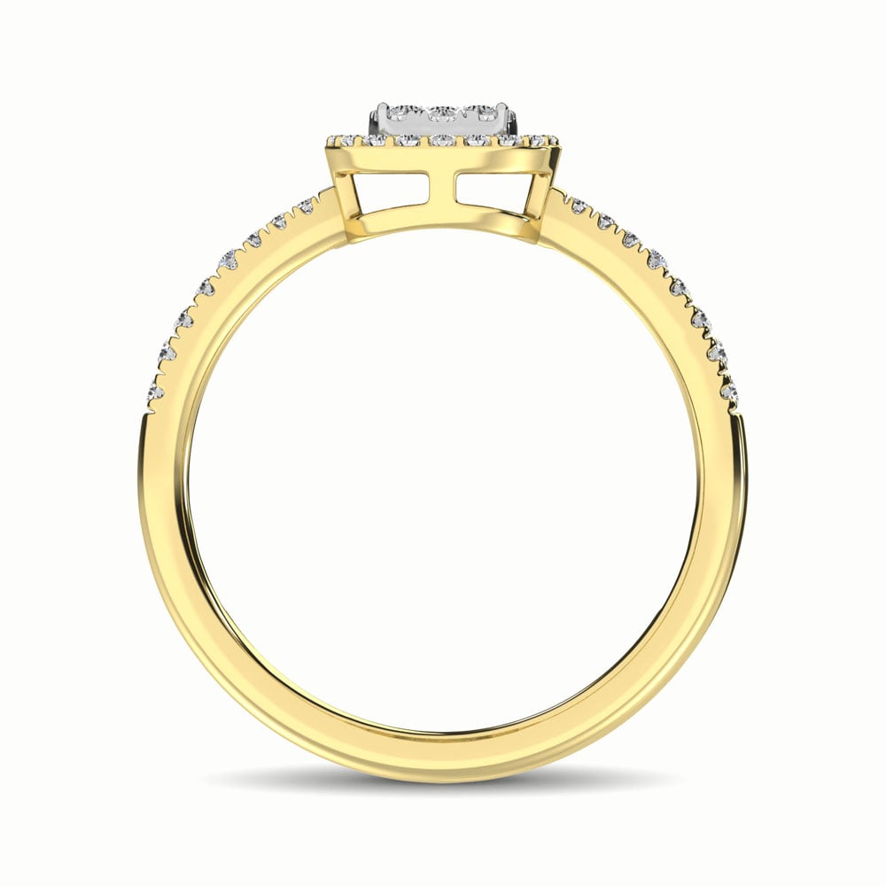 14K Yellow Gold 1/3 Ct.Tw. Diamond Fashion Ring
