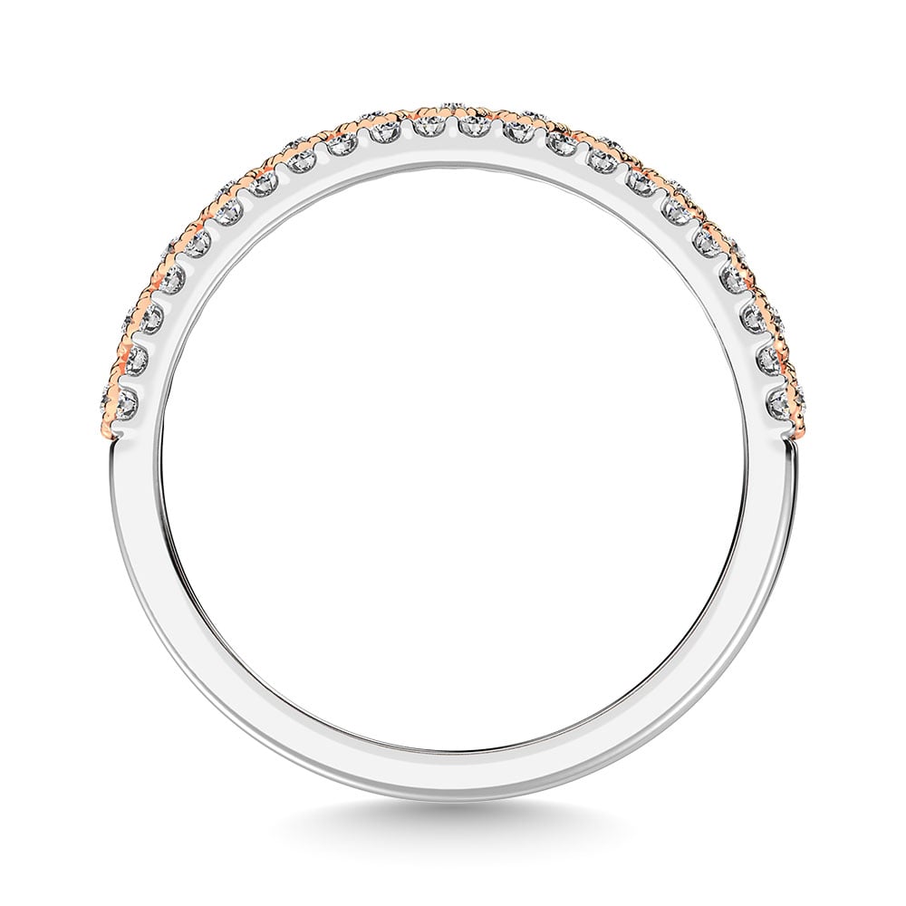 10K Two Tone Gold Square and Marquise Frame 2/5 Ct.Tw. Diamond Fashion Ring