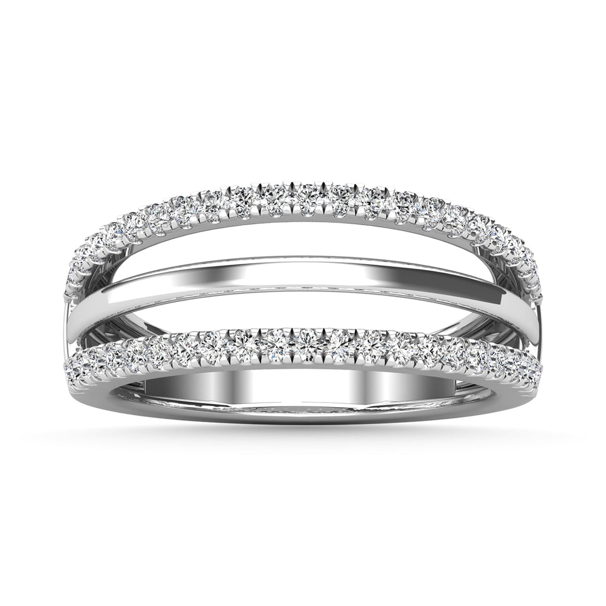 Diamond 1/2 Ct.Tw. Guard Ring in 14K White Gold