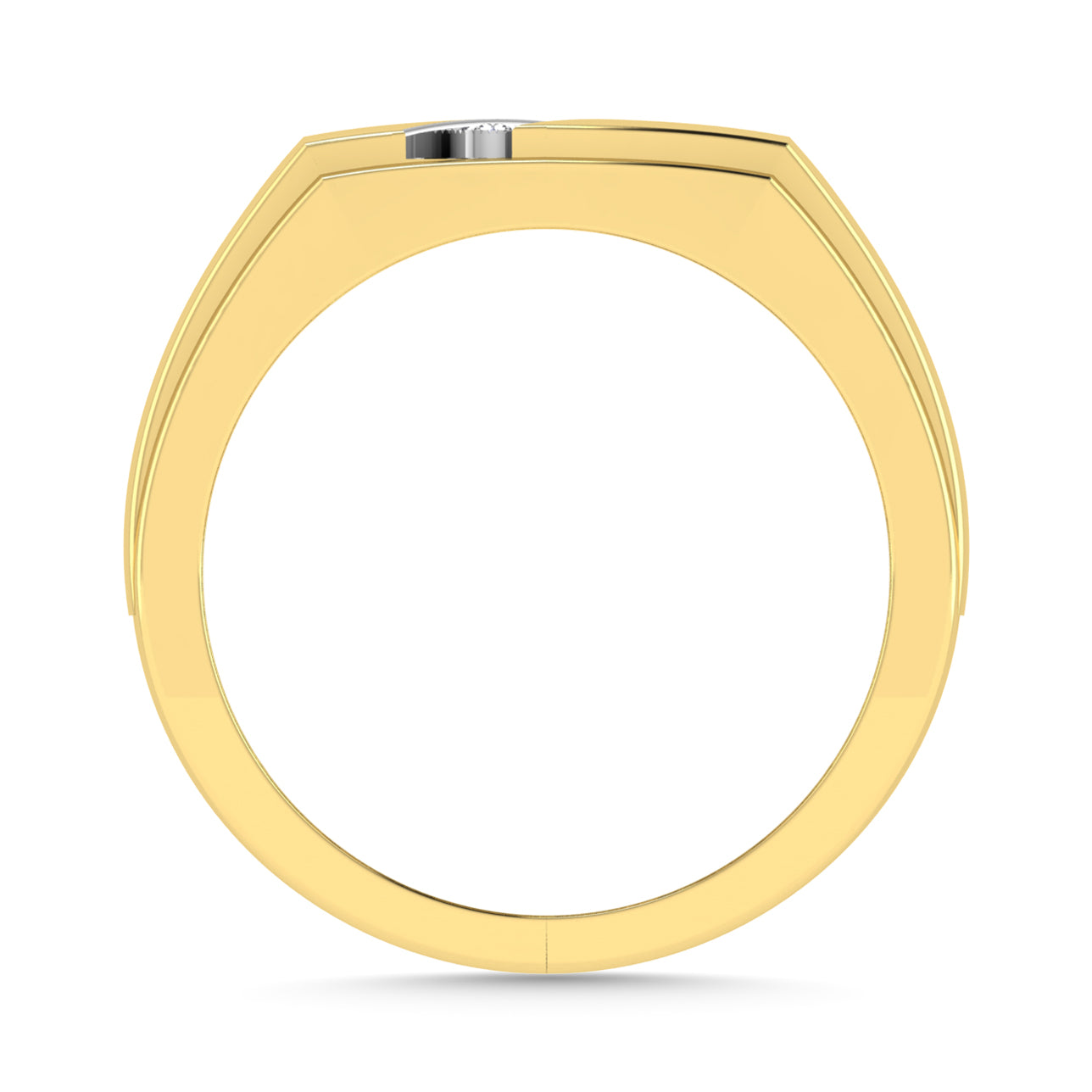 Diamond 1/50 Ct.Tw. Men?s Fashion Ring in 10K Yellow Gold