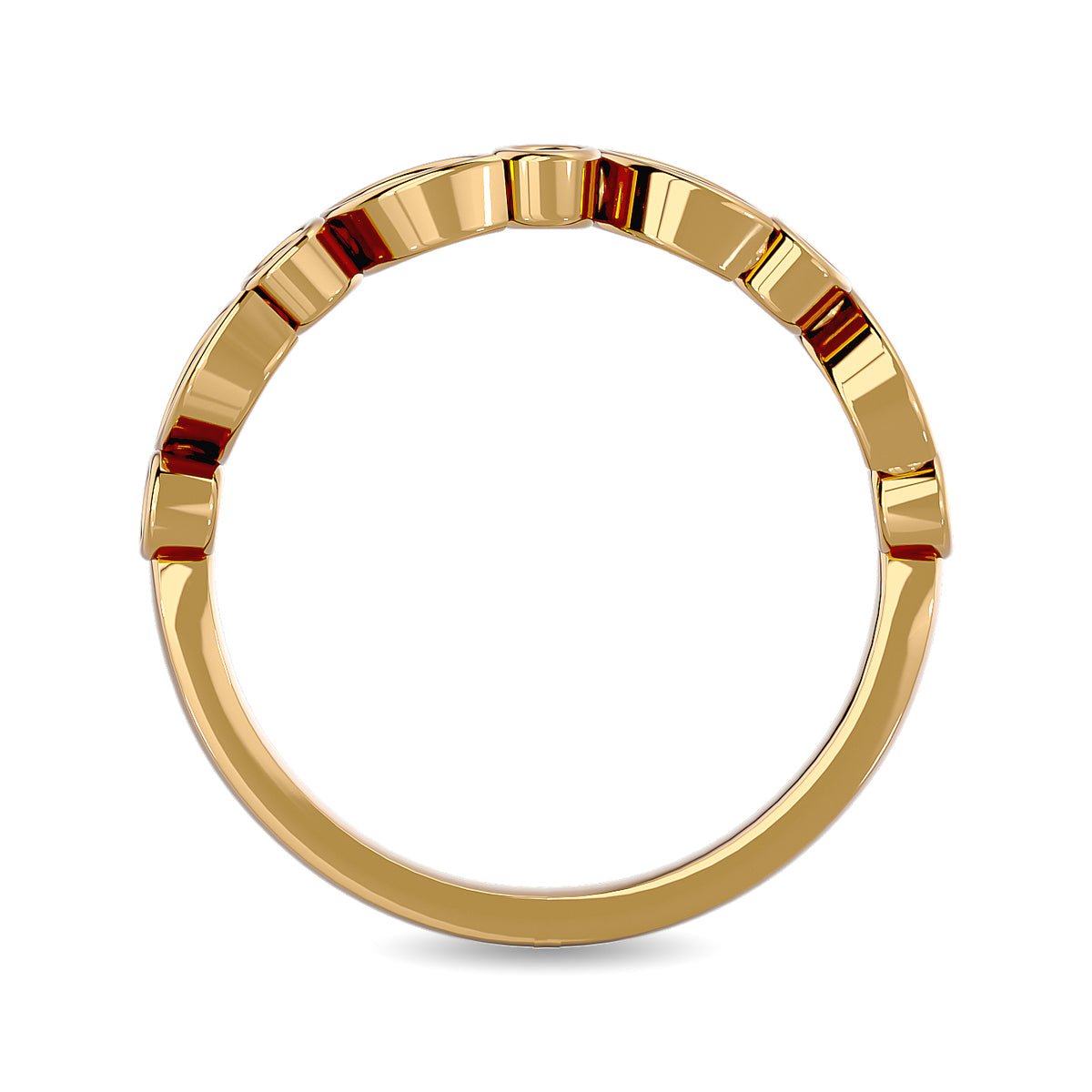 Diamond 1/6 Ct.tw Stack Band in 14K Yellow Gold