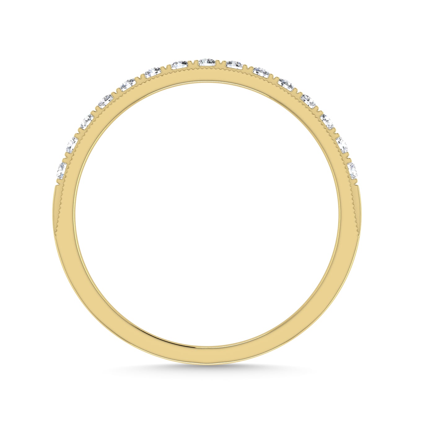 Diamond 1/4 Ct.Tw. Ladies Wedding Band in 14K Yellow Gold