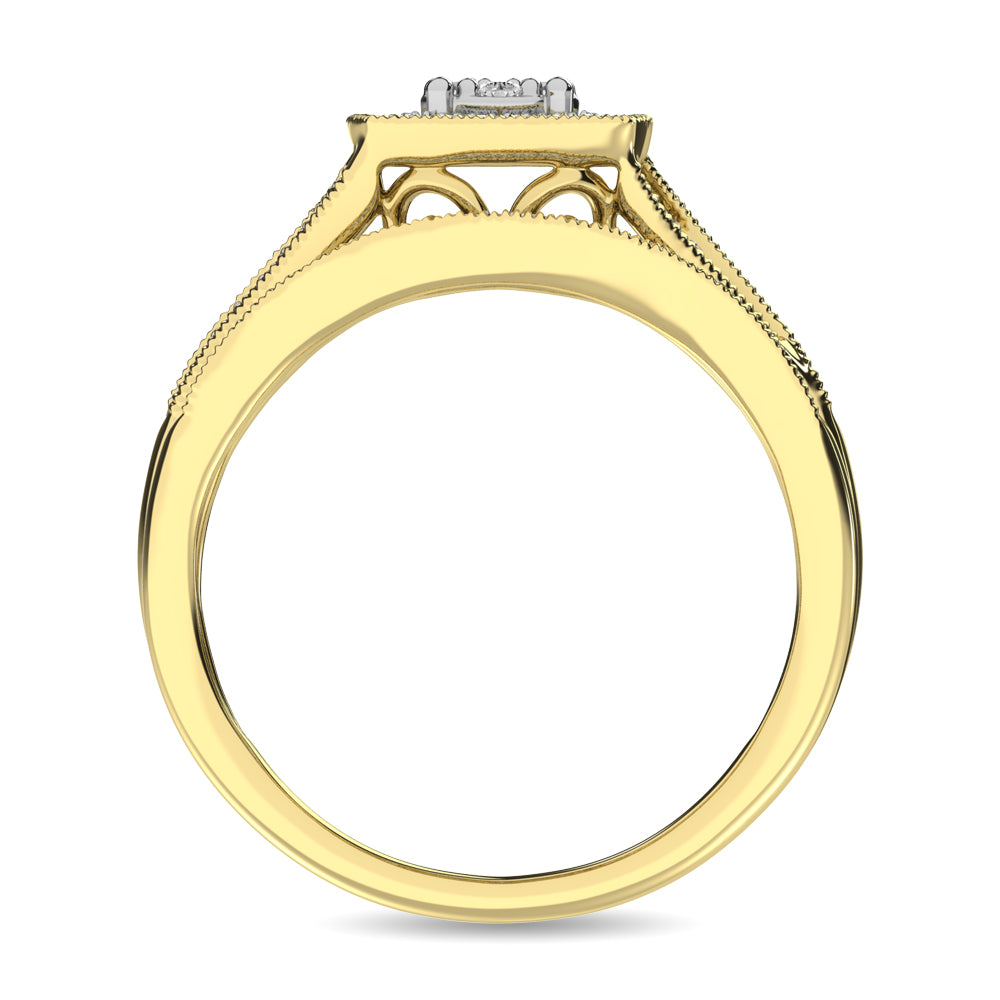 Diamond Bridal Ring 1/6 Ct.tw in Round-cut 10K in Yellow Gold