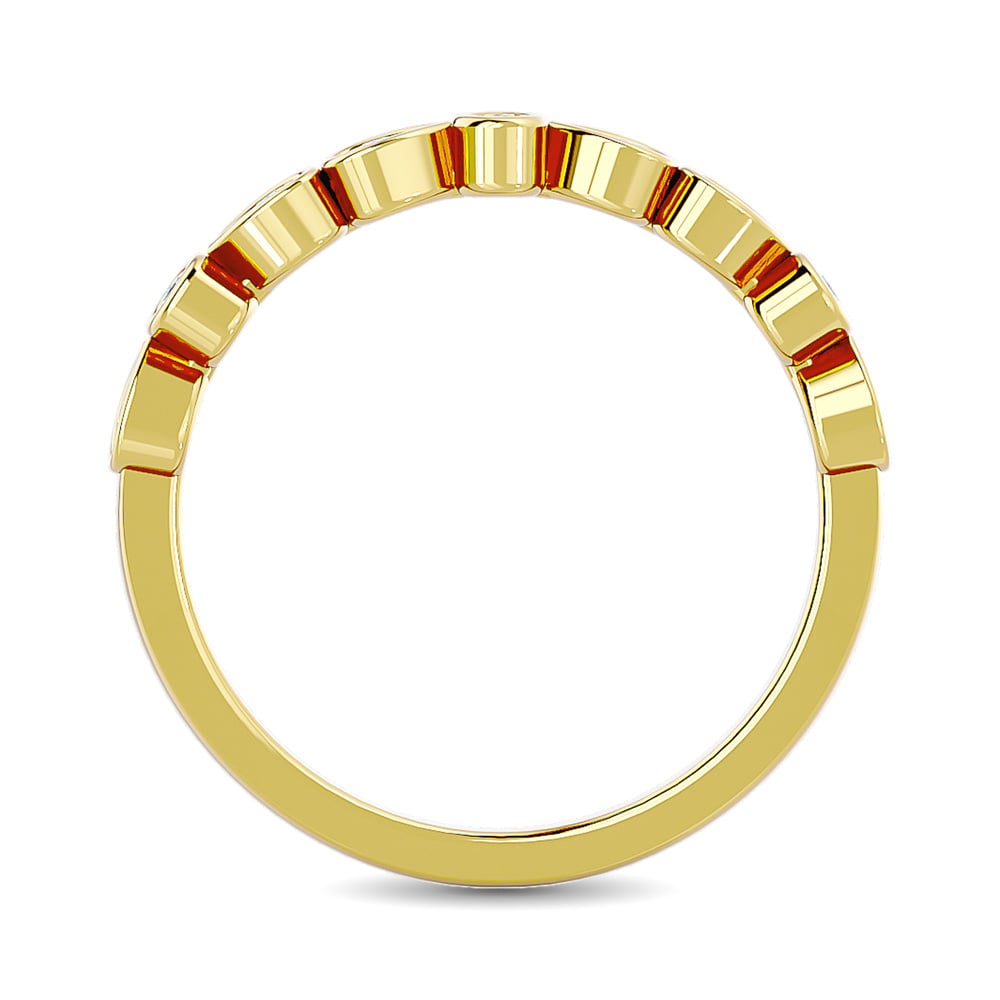 Diamond 1/10 Ct.tw Stackable band in 10K Yellow Gold