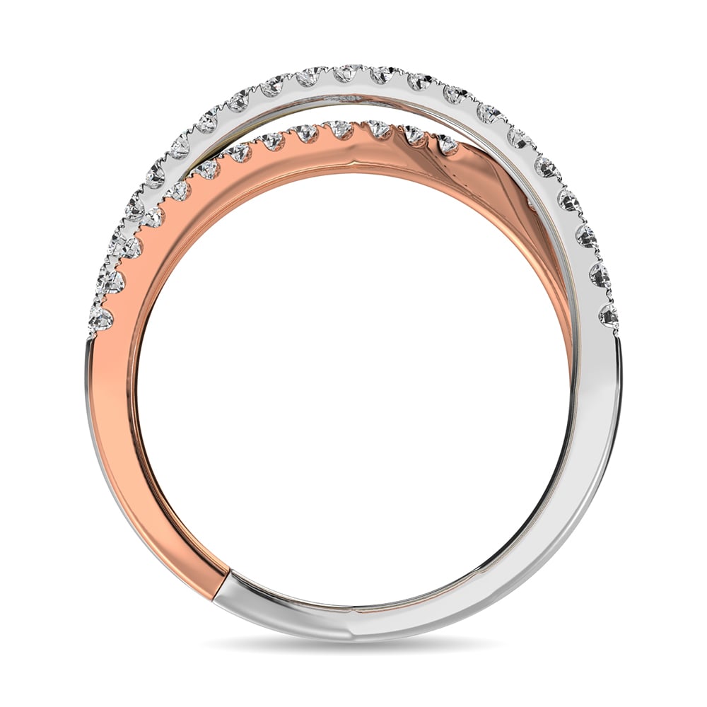 Diamond 1 Ct.tw Fashion Ring in 14K Three Tone Gold