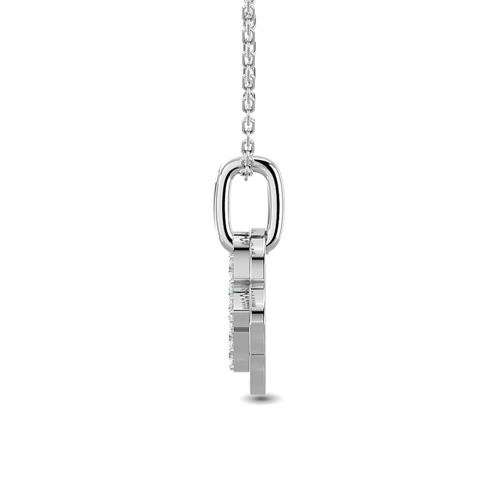 10KT WHITE GOLD 1/10CT.TW DIAMOND PENDANT
