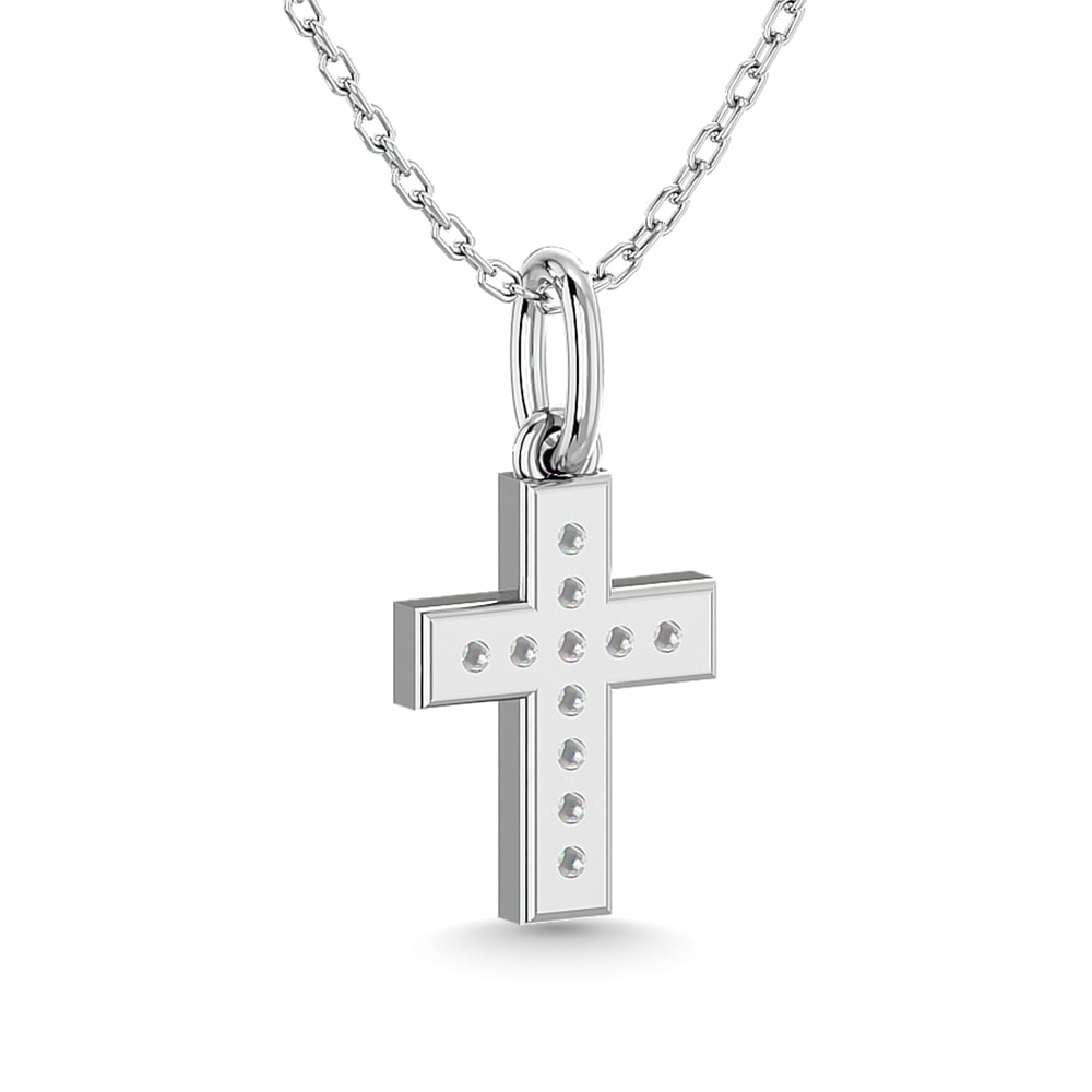 10KT WHITE GOLD 1/10CT.TW DIAMOND PENDANT
