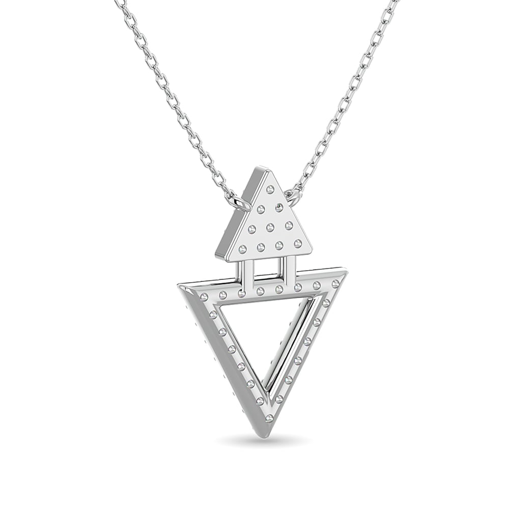 10KT WHITE GOLD 1/6CT.TW DIAMOND NECKPIECE