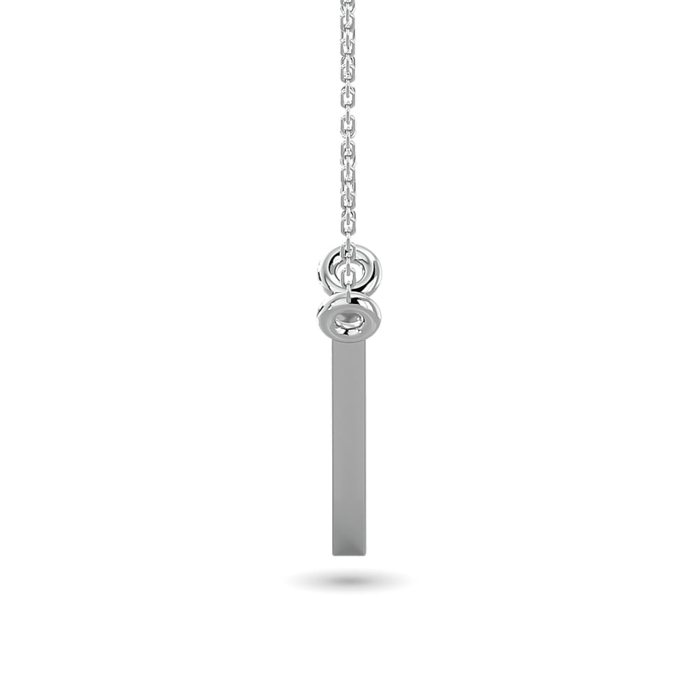 Diamond Tringle Pendant 1/10 Ct.tw in 10K White Gold