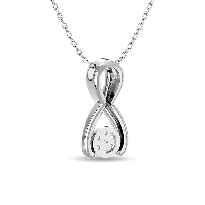 Diamond Fashion Pendant 1/10 Ct.tw in 10K White Gold