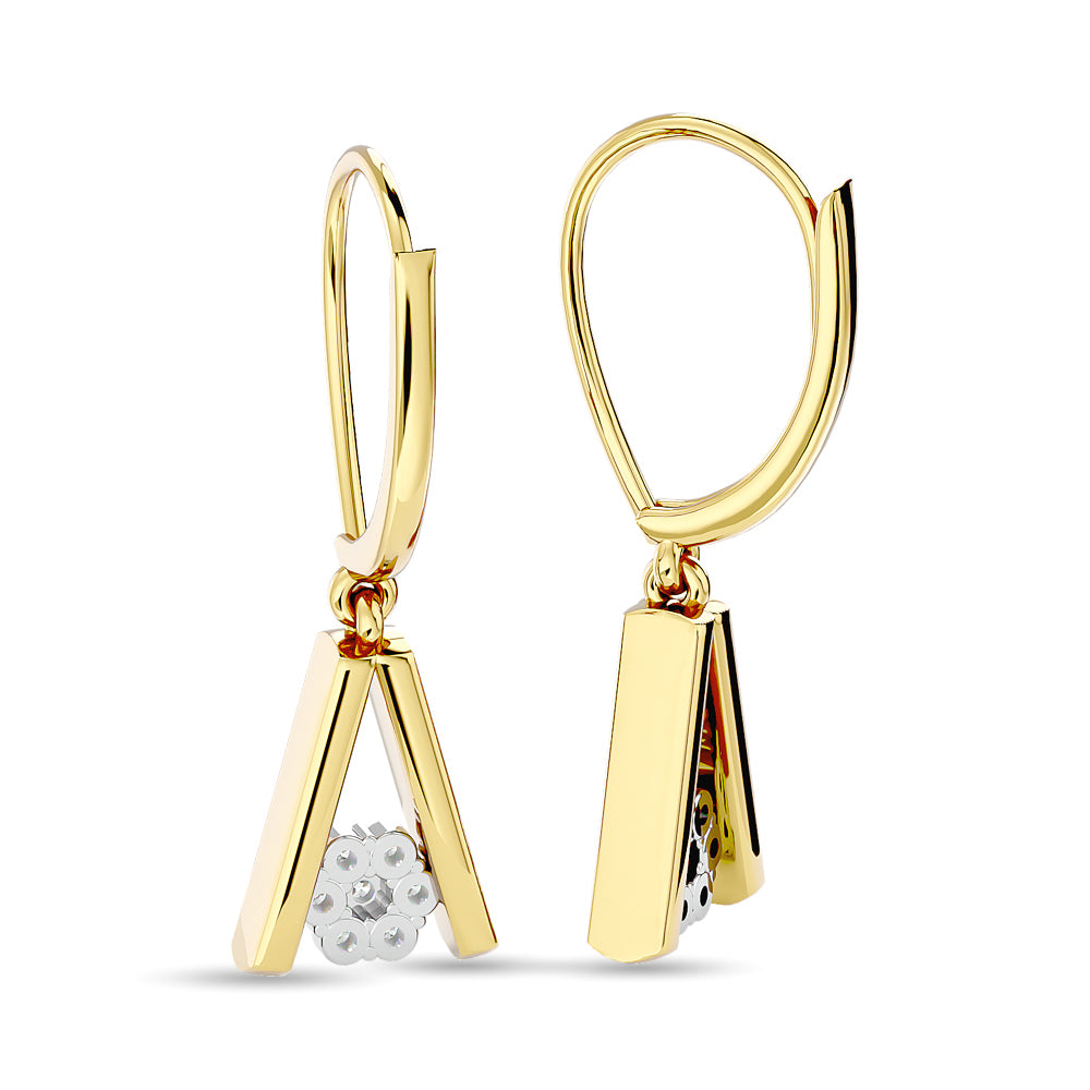 Diamond Fashion Earrings 1/10 Ct.tw in 10K Yellow Gold
