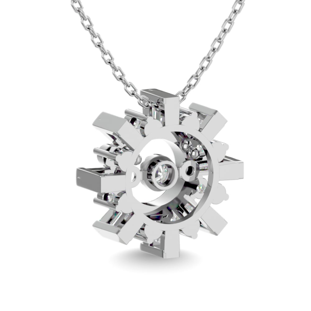 Diamond 1/4 Ct.Tw. Shimmering Pendant in 14K White Gold