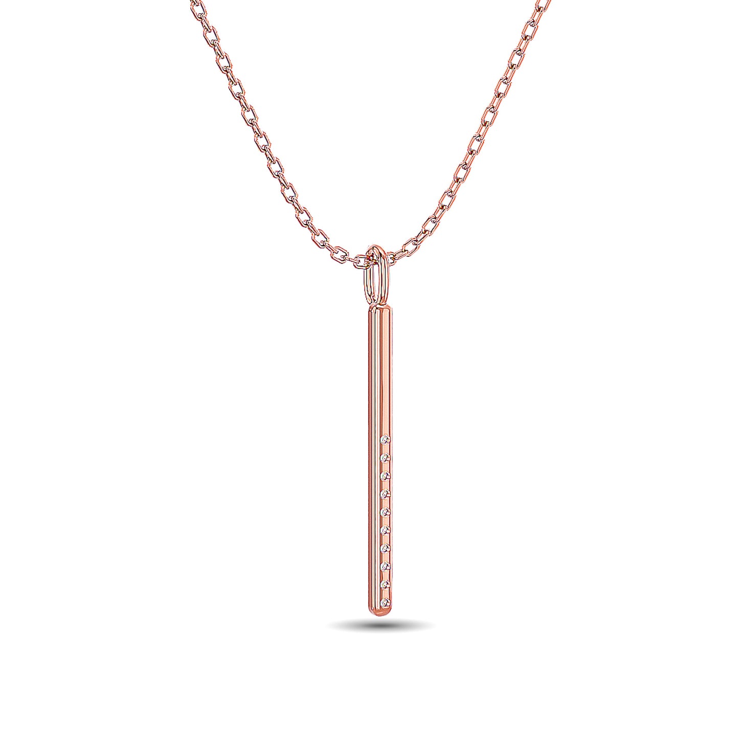 Diamond 1/10 Ct.tw Fashion Pendant in 10K Rose Gold