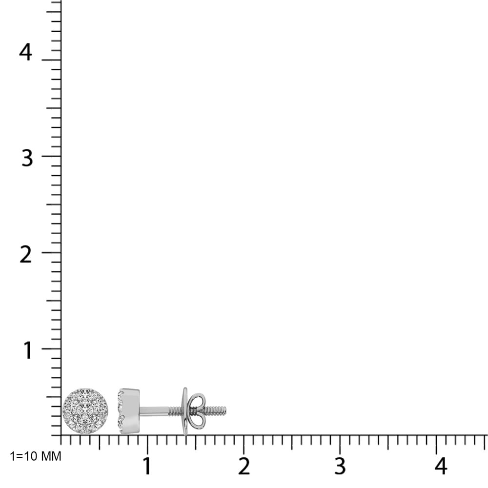 Diamond Stud Earrings 1/2 Ct.tw Round-cut in 10K White Gold