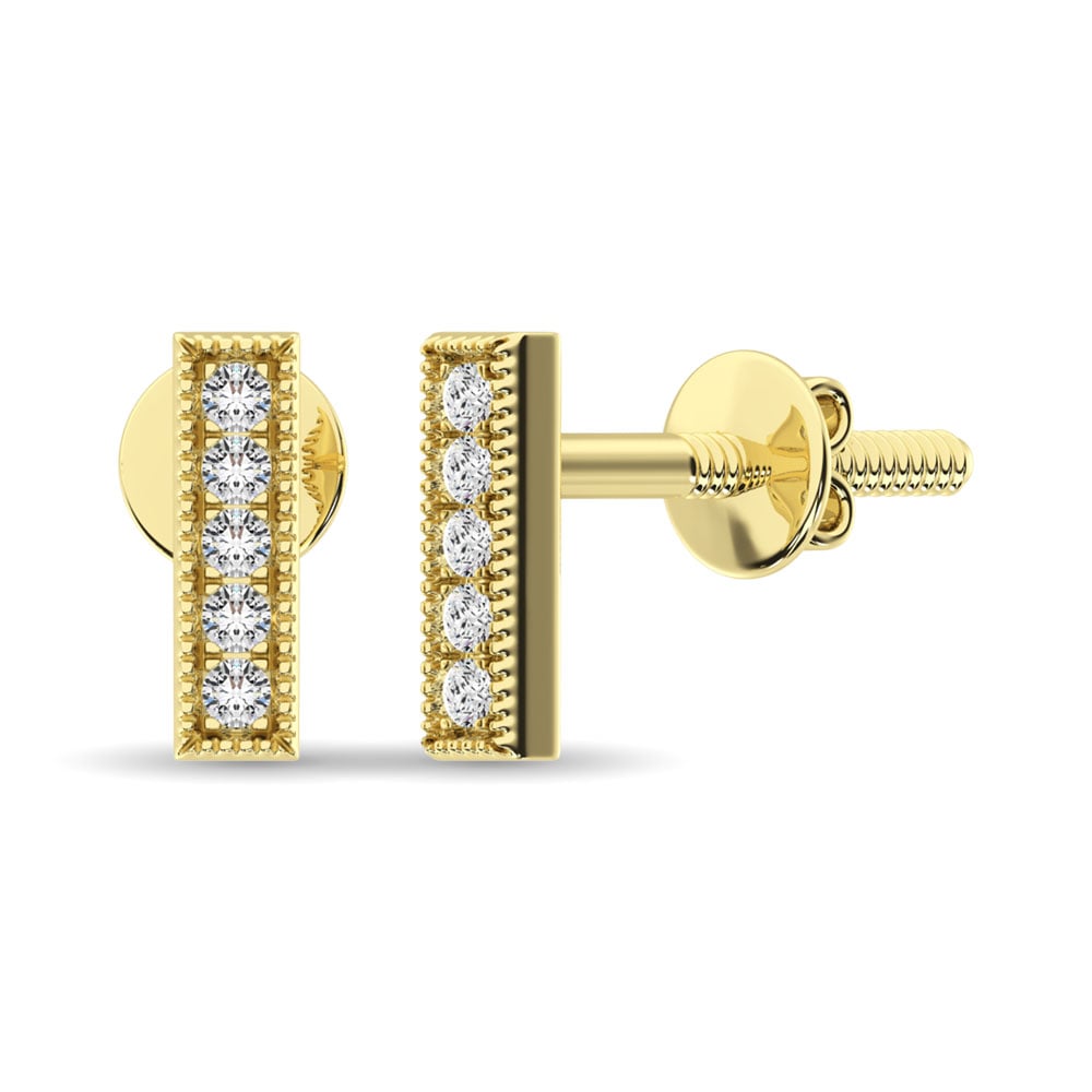 Diamond 1/20 Ct.tw Fashion Earrings in 10K Yellow Gold