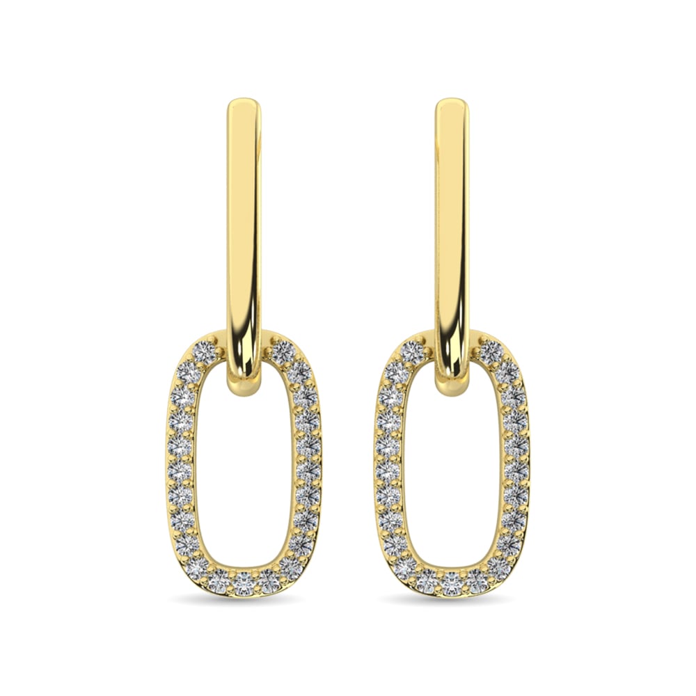 Diamond Fashion Earrings 1/5 Ct.tw in 14K Yellow Gold