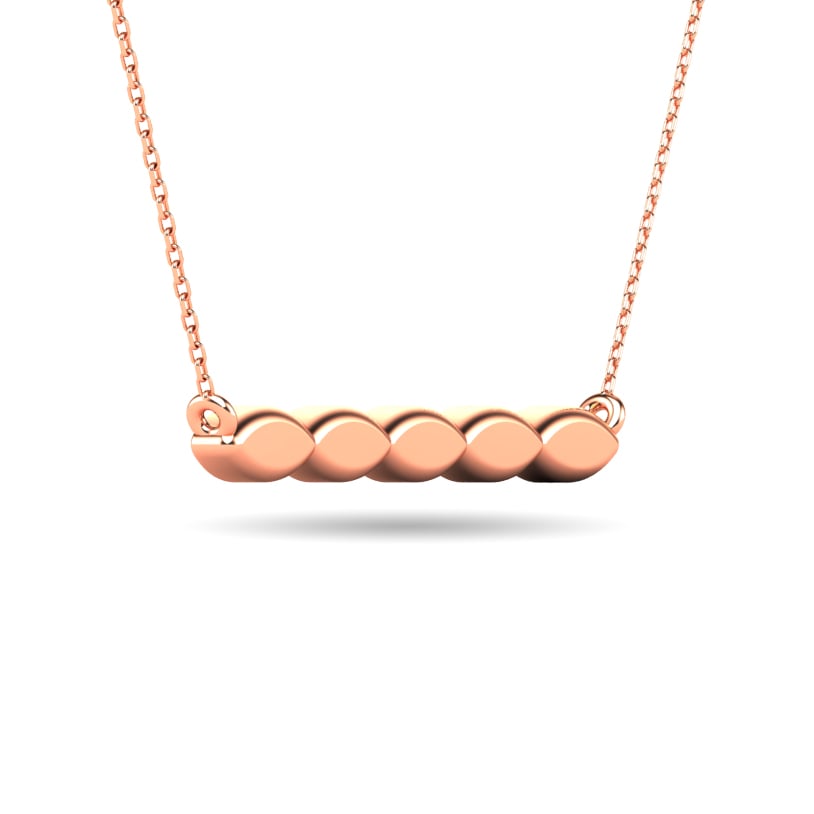 Diamond 1/20 Ct.tw Bar Necklace in 10K Rose Gold