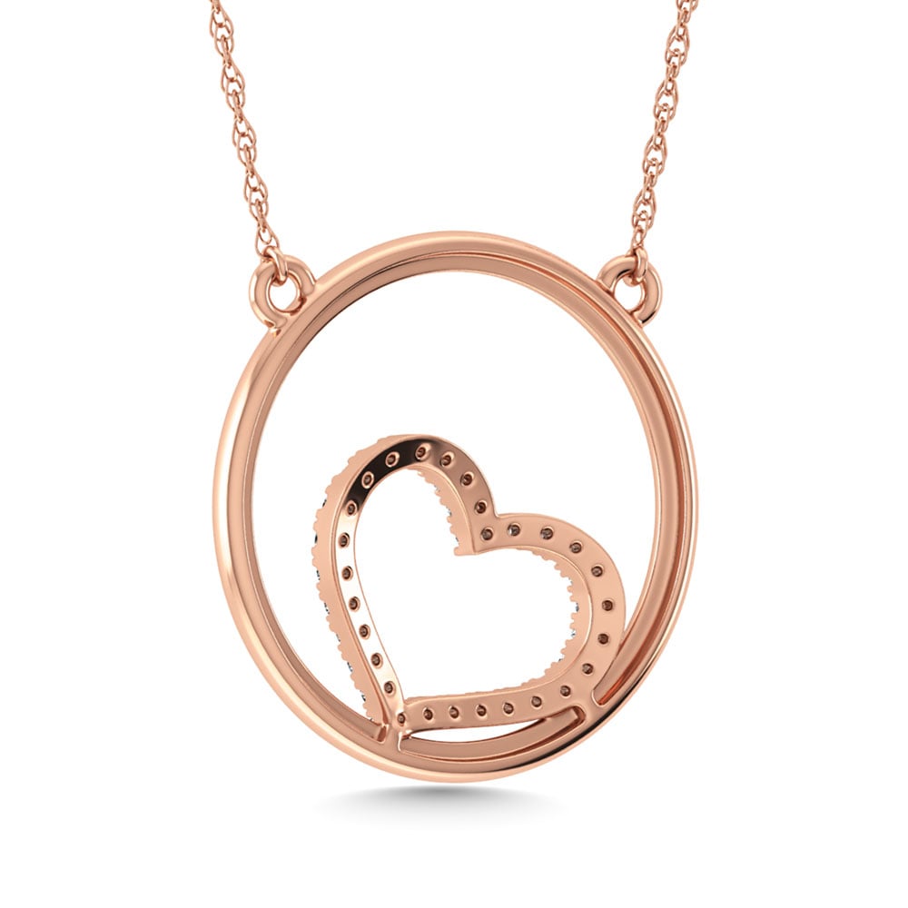 Diamond 1/20 Ct.Tw. Heart Pendant in 14K Two Tone