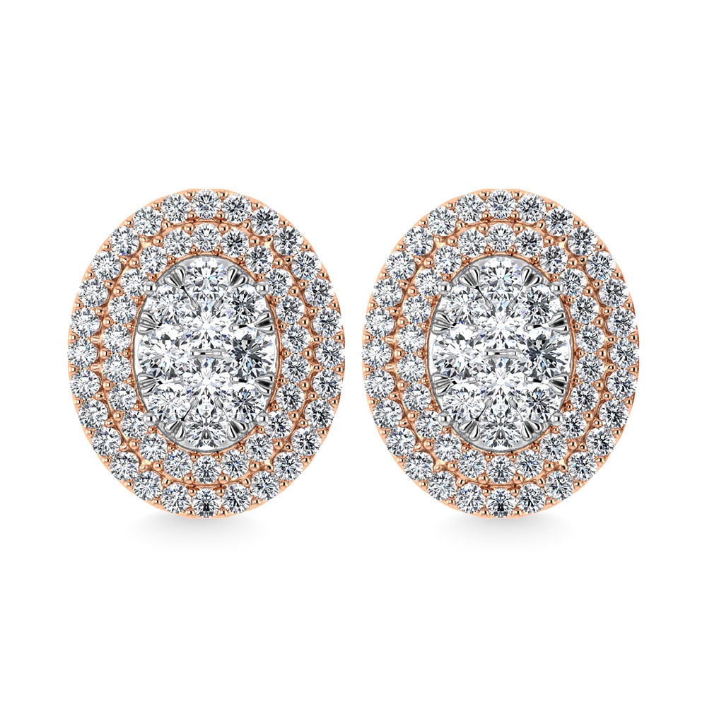 Diamond 7/8 Ct.Tw. Fashion Earrings in 14K Rose Gold