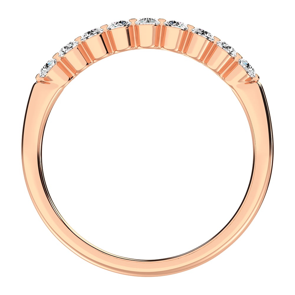 10K Rose Gold 1/4 Ct.Tw. Diamond Stackable Band