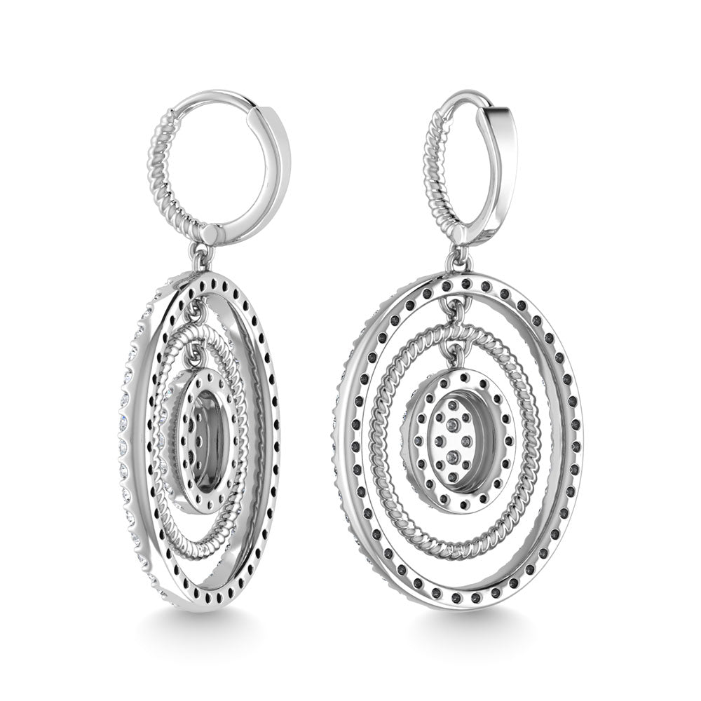 Diamond 1 1/2 Ct.Tw. Danglers Earrings in 10K White Gold
