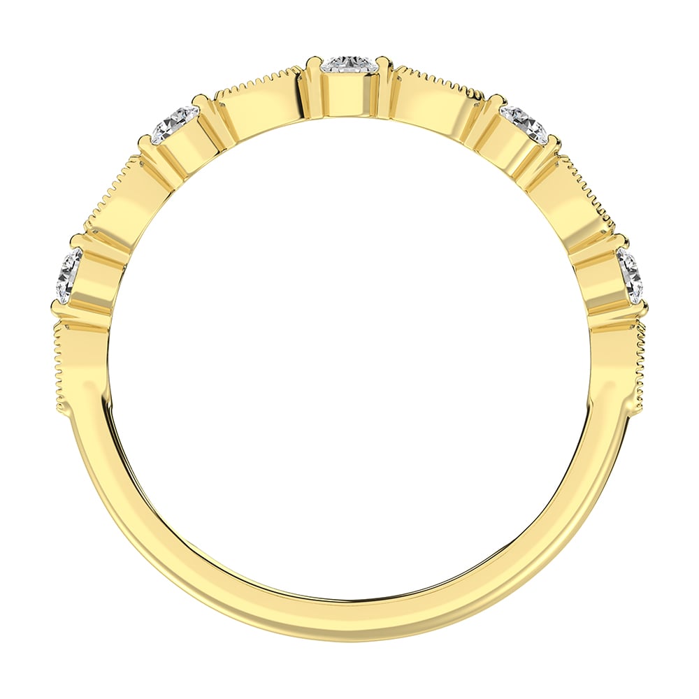14K Yellow Gold 1/5 Ct.Tw. Diamond Stack Bands