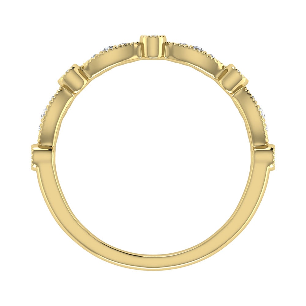 Diamond 1/6 Ct.Tw. Stack Band in 10K Yellow Gold
