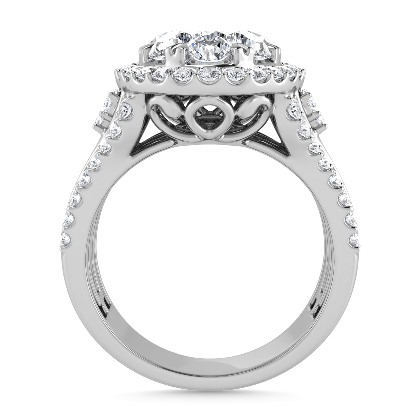 Diamond 2 3/4 Ct.Tw. Engagement Ring in 14K White Gold
