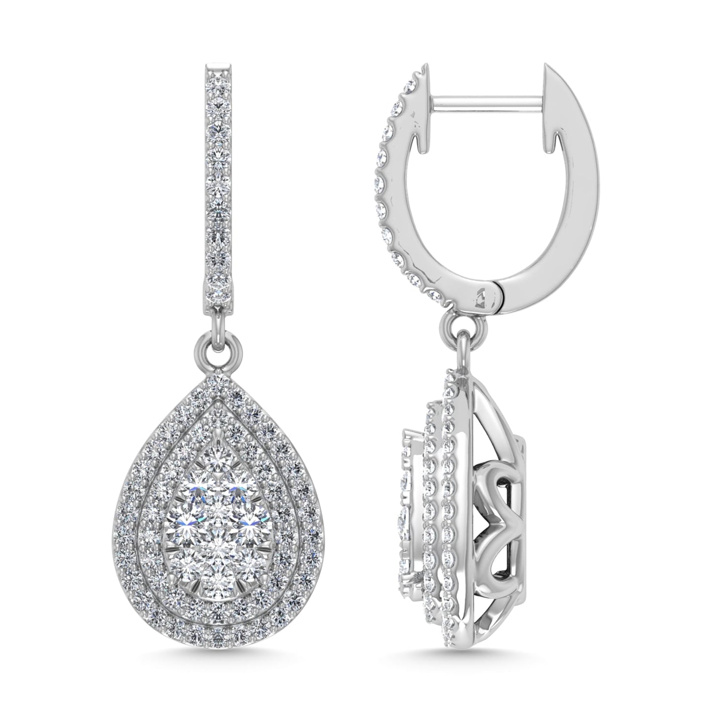 Diamond 1 Ct.Tw. Dangler Earrings in 14K White Gold