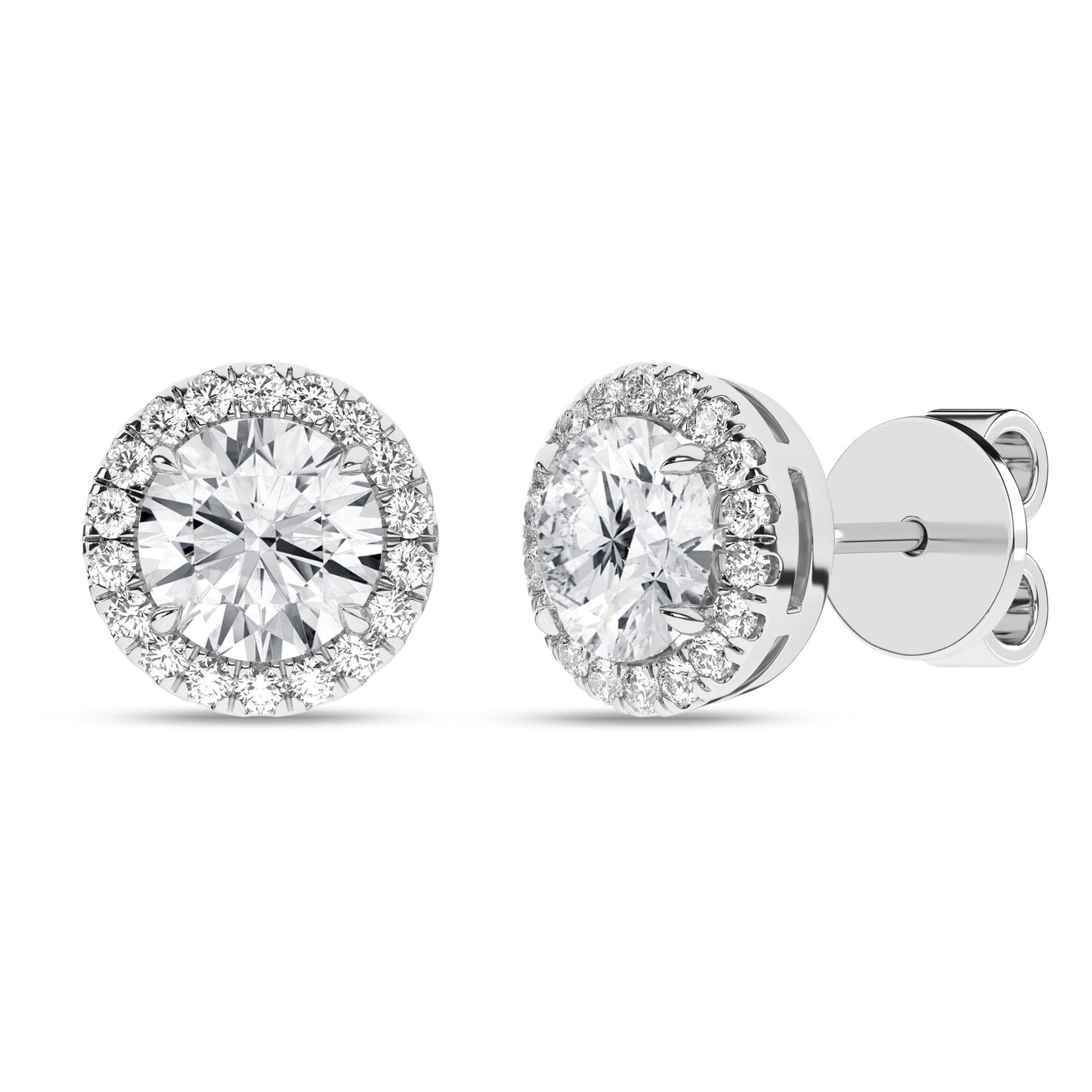 14K 2.25CT Certified Lab Grown Diamond Earrings ( IGI Certified )