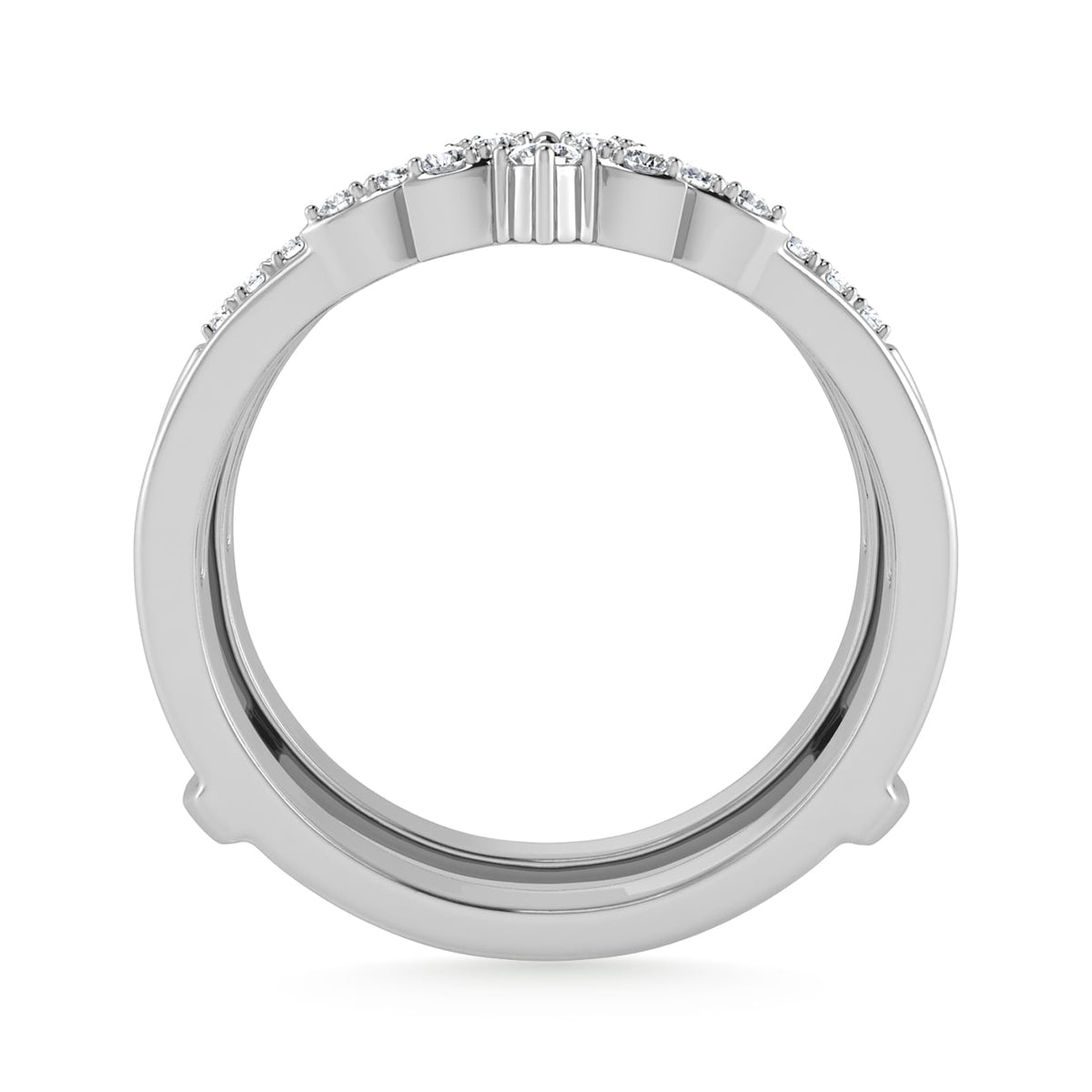 Diamond 1/4 Ct.Tw. Guard Ring in 10K White Gold