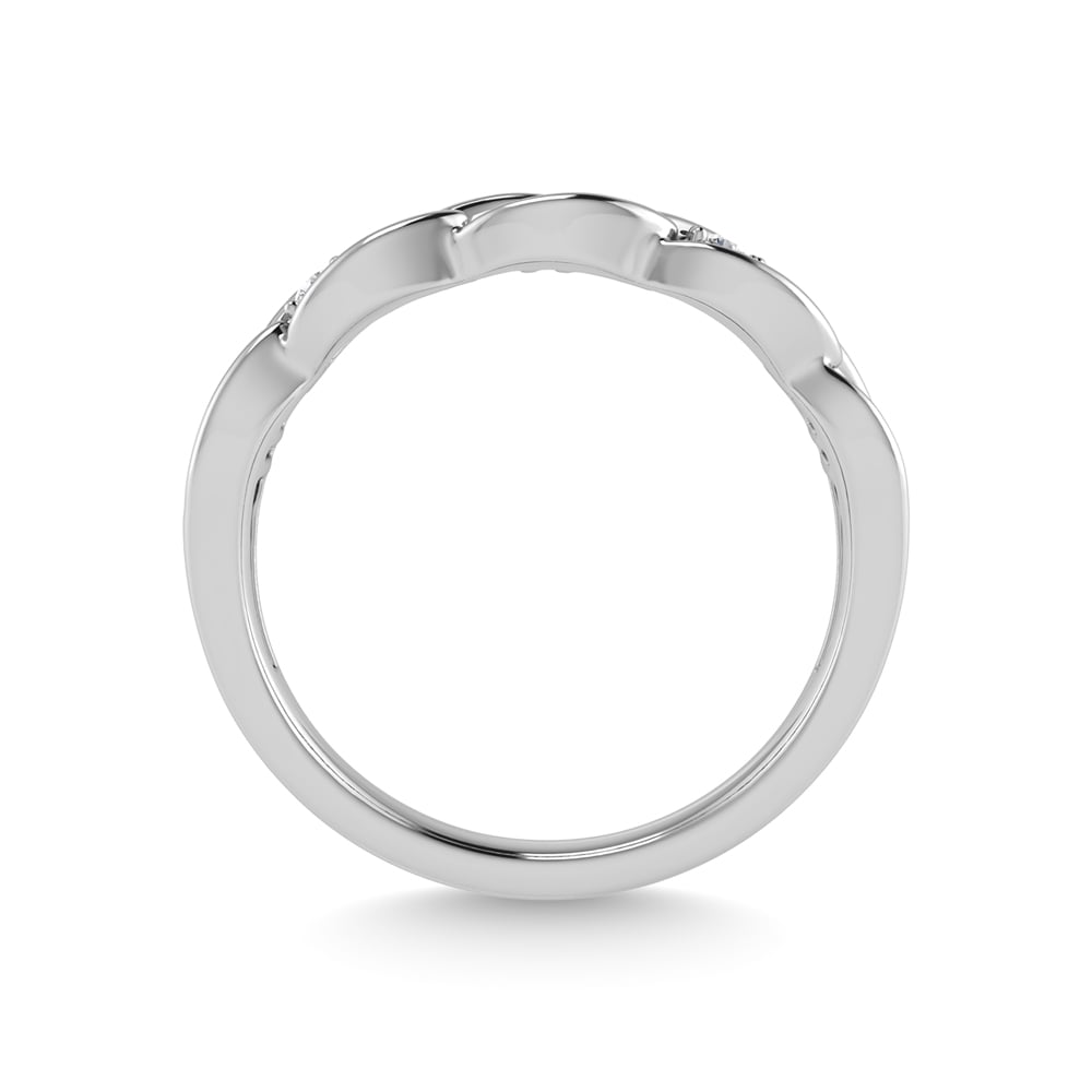 10K White Gold Diamond 1/5 Ct.Tw. Stackable Ring